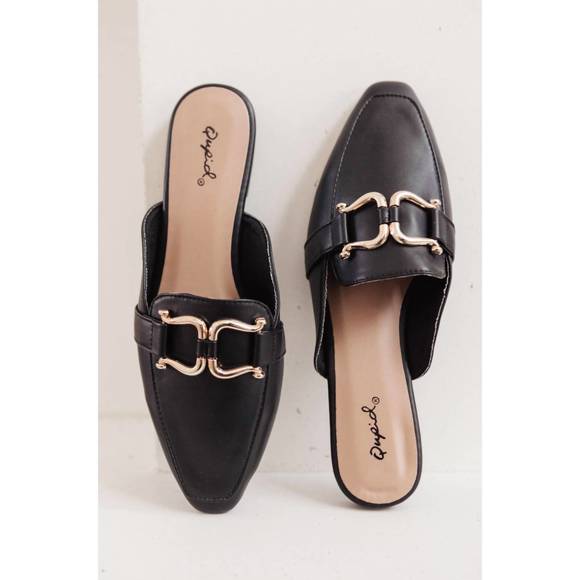 NEW QUPID ella fae slides in black - Picture 2 of 6